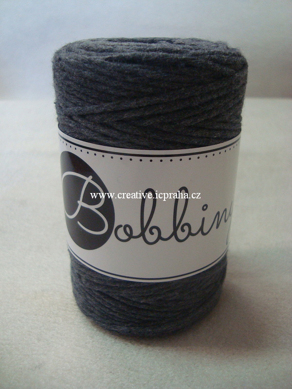 BobbinyMacrame Baby100m/1,5mm - Antracit